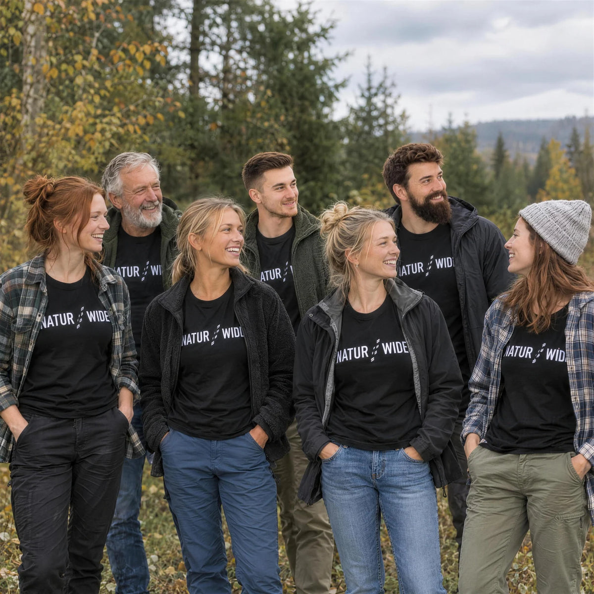 Het NaturWide-team aan de bosrand