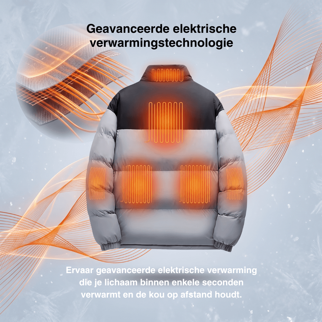 Verwarmde winterjas – 6 verwarmingszones, waterdicht en extra warm voor dames en heren.