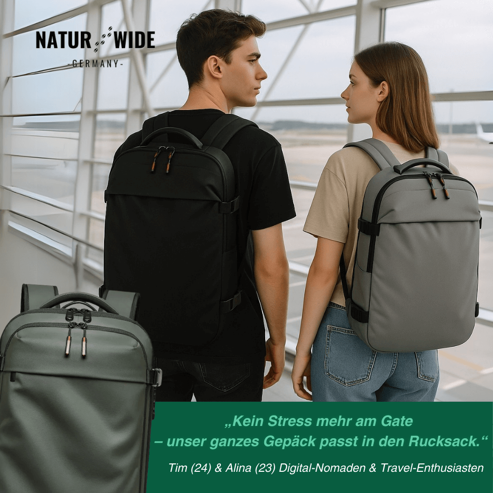 Kompressions-Rucksack mit Vakuum-Kompression & Laptopfach für jede Reise