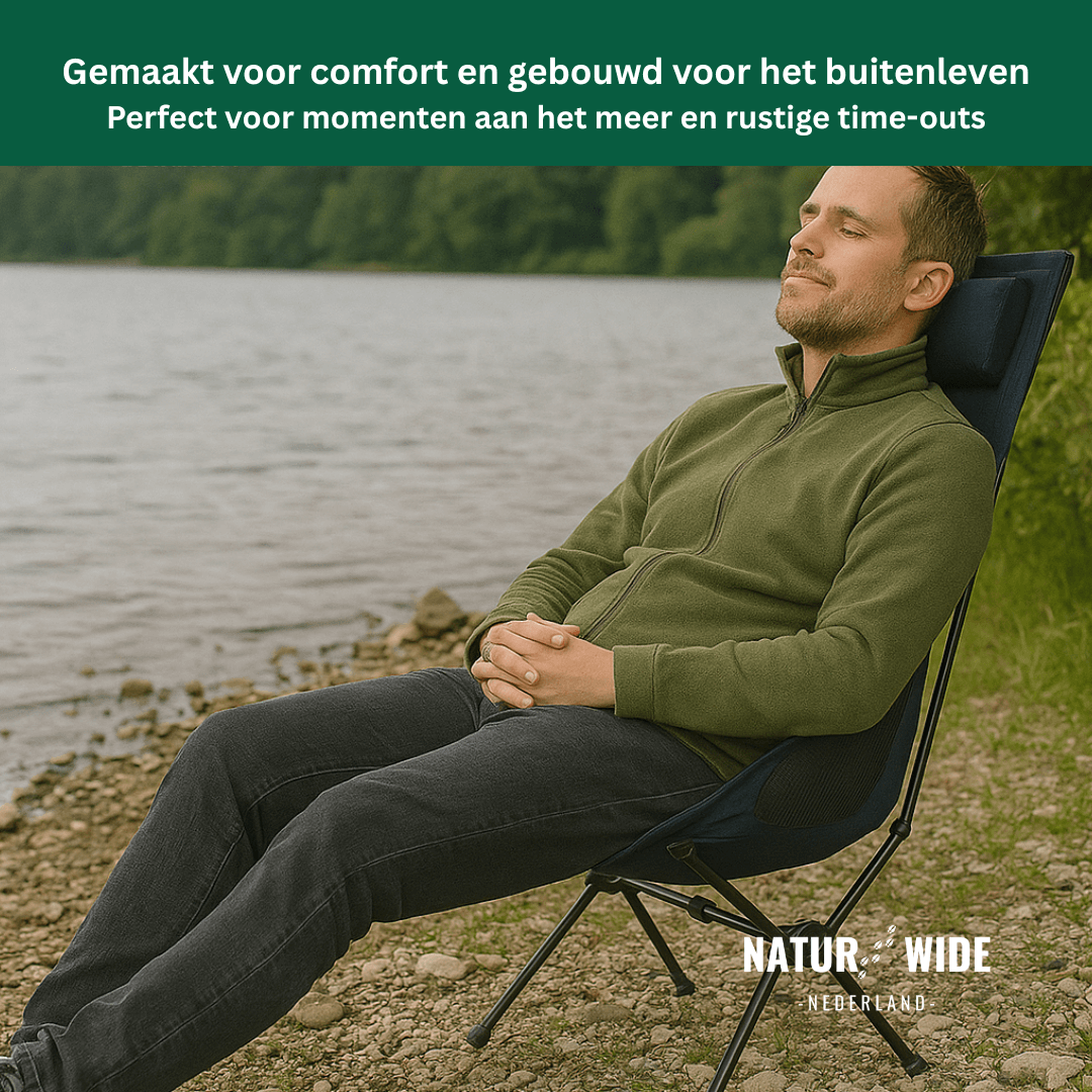 Naturwide Opvouwbare Campingstoel – Draagbaar & Comfortabel