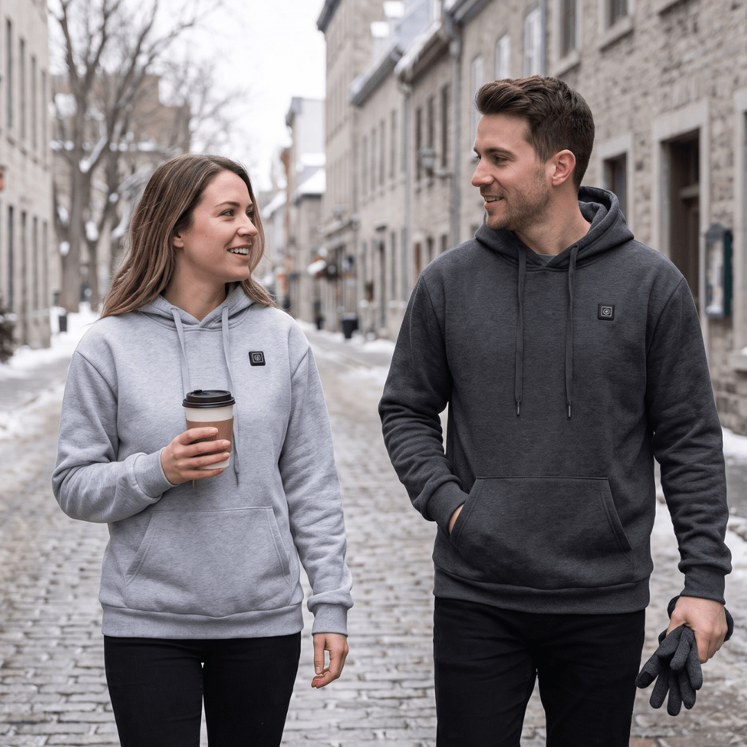 USB-verwarmde hoodie – Unisex hoodie met ritssluiting
