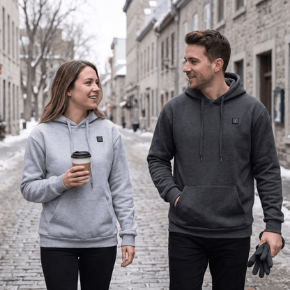 USB-verwarmde hoodie – Unisex hoodie met ritssluiting