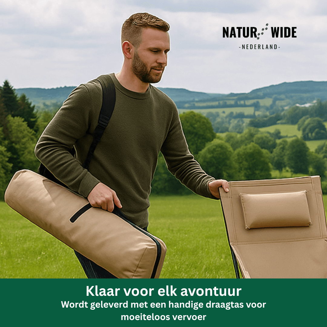 Naturwide Opvouwbare Campingstoel – Draagbaar & Comfortabel