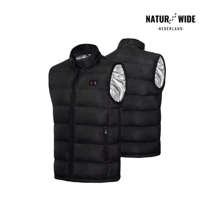 Verwarmende bodywarmer met 9 verwarmingszones – ultralicht, USB-aansluiting en ideaal voor gebruik buitenshuis.