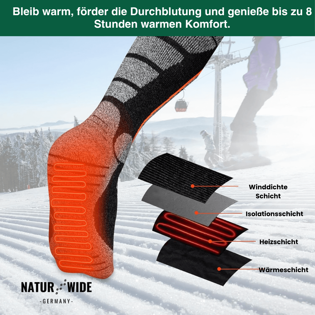 Beheizte Socken – Perfekt für Ski, Outdoor & Winter