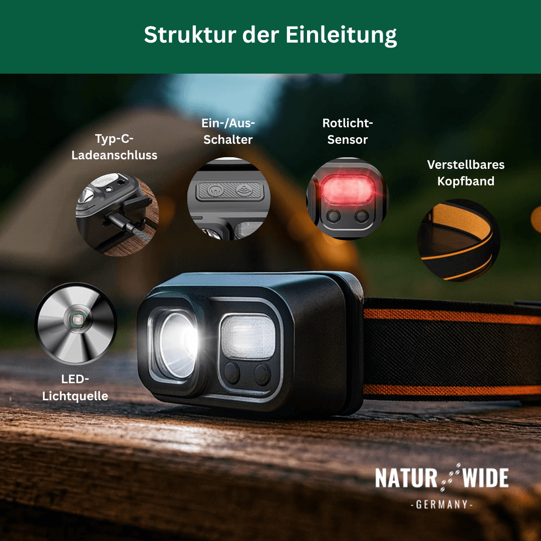 Extrem Stirnlampe – Ultraleicht, Wiederaufladbar & Mit Bewegungssensor