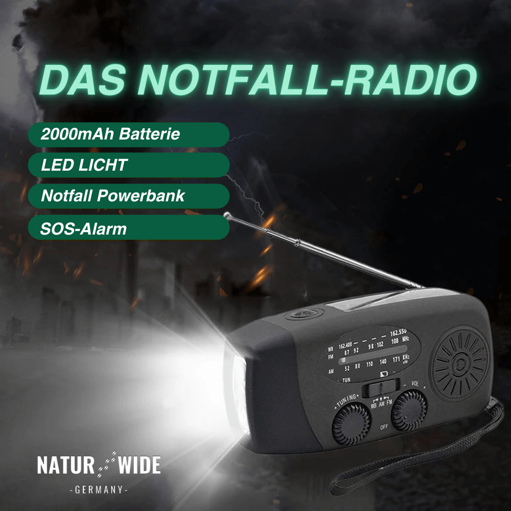 Notfall All in One Radio – Energie und Information in Blackout Notfällen