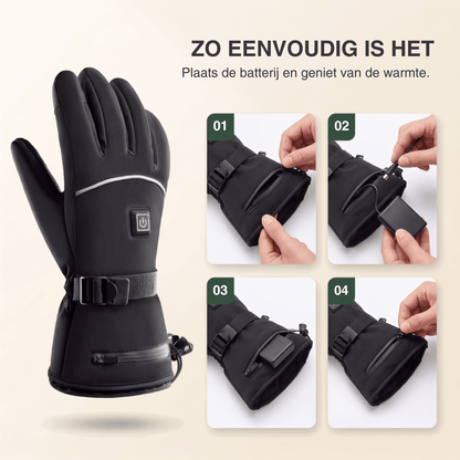 Verwarmde handschoenen – 3 warmtestanden, water- en winddicht