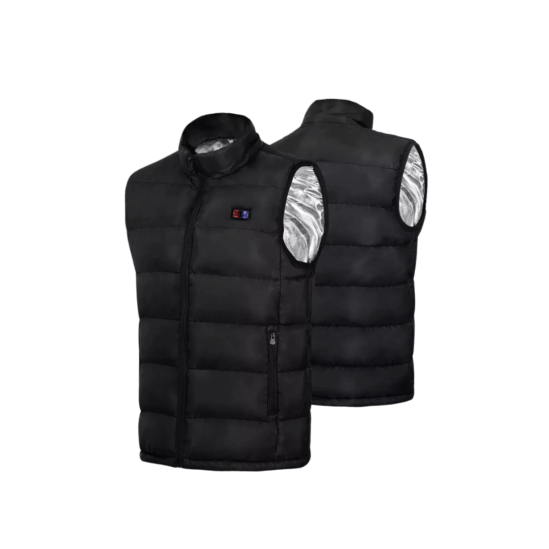 Verwarmende bodywarmer met 9 verwarmingszones – ultralicht, USB-aansluiting en ideaal voor gebruik buitenshuis.