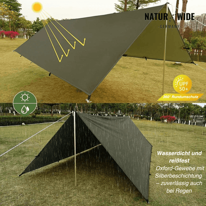 Vielseitiges Sonnen- & Regenschutz-Tarp