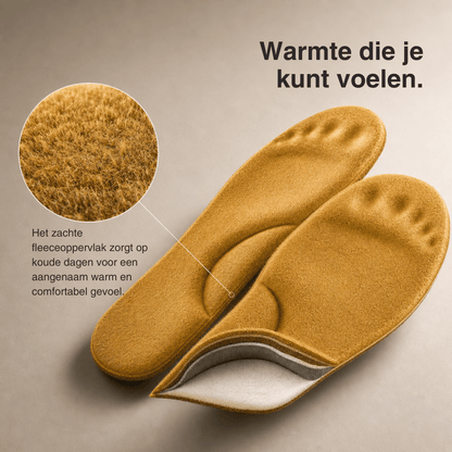 Zelfverwarmende thermo-inlegzolen voor de winter – traagschuim, bont en extra warm