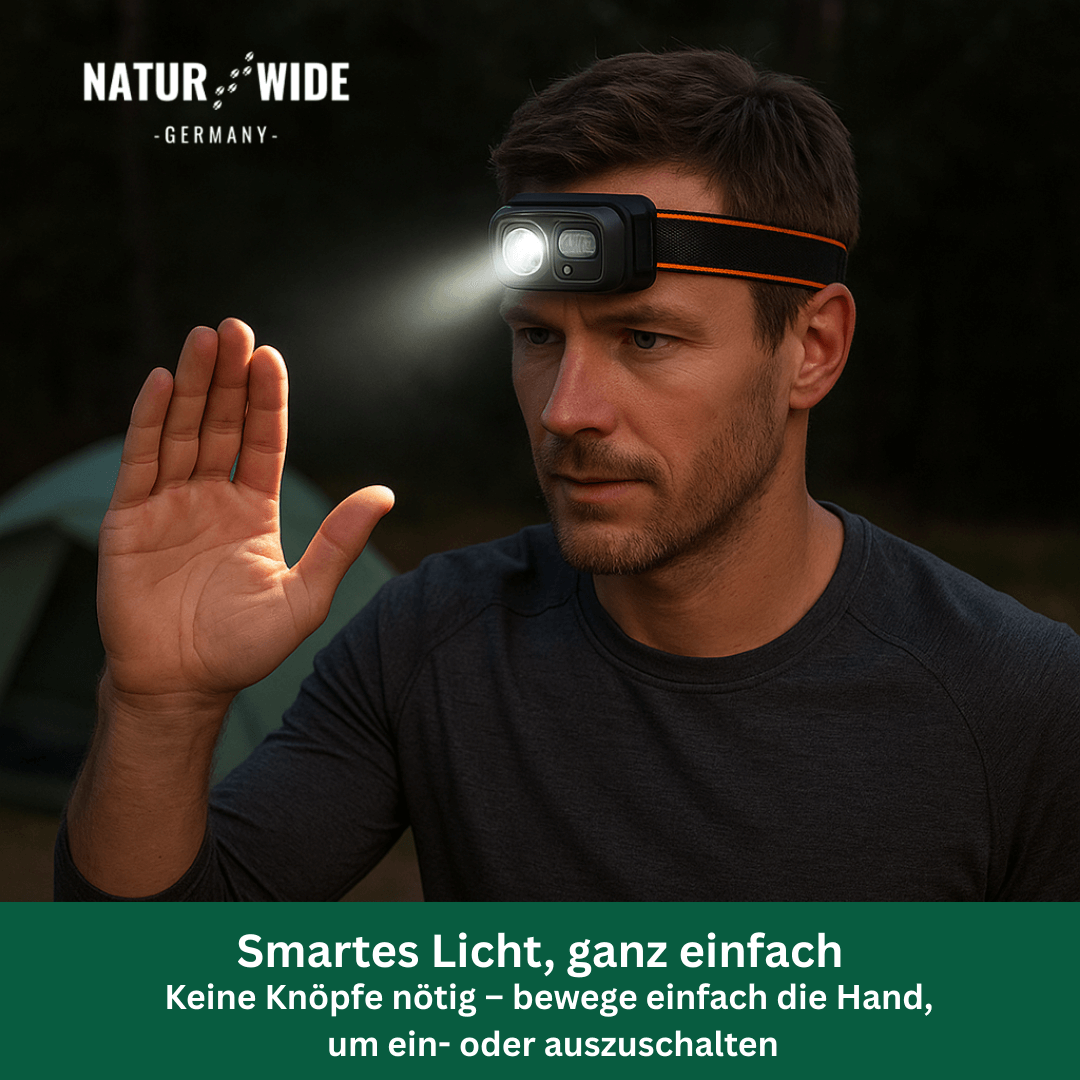 Extrem Stirnlampe – Ultraleicht, Wiederaufladbar & Mit Bewegungssensor