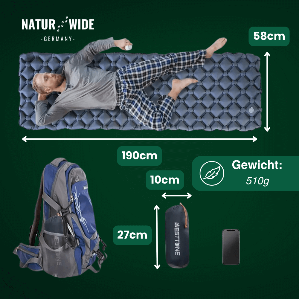 Ultraleichte Isomatte ohne Kopfstütze – Ideal für jedes Abenteuer unterwegs
