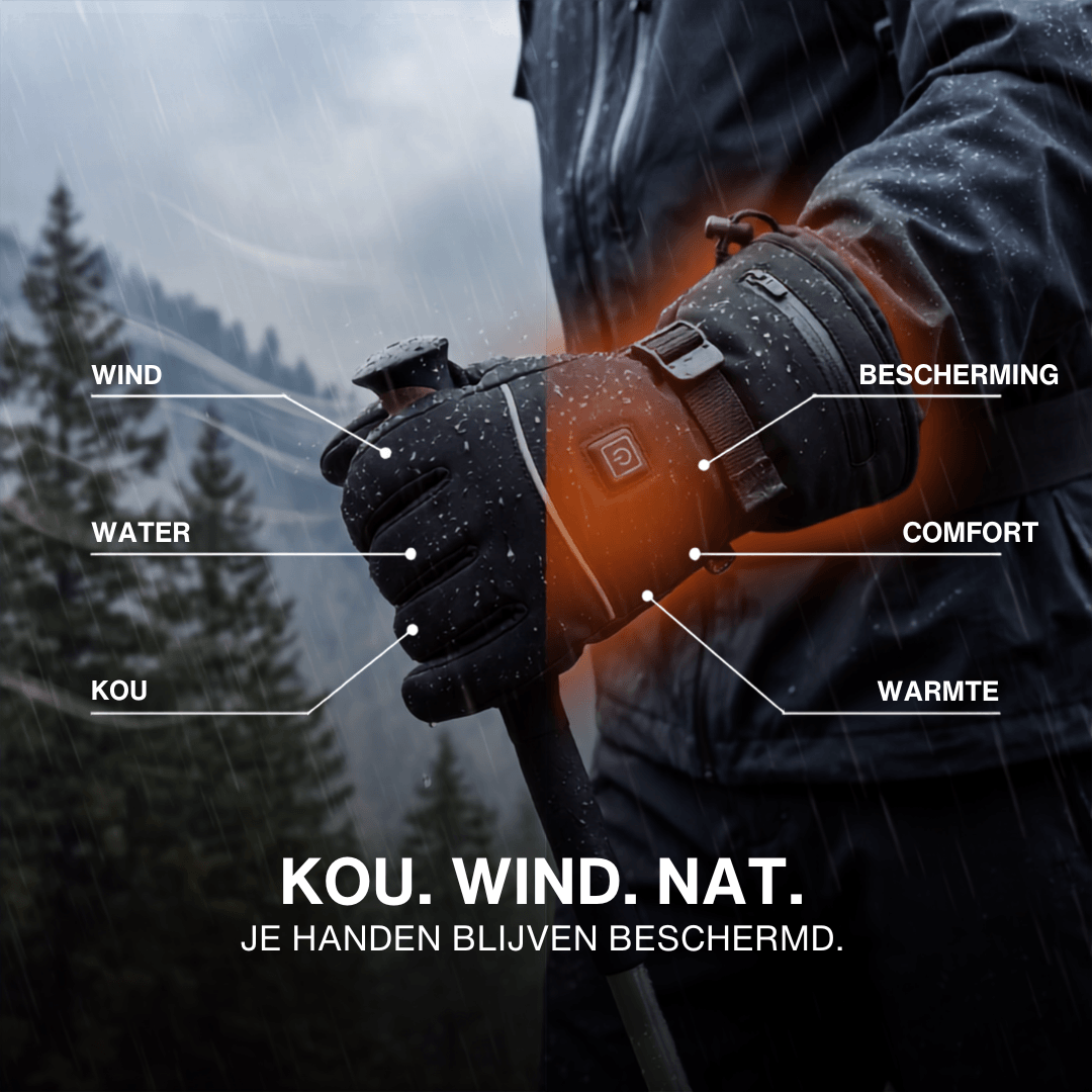 Verwarmde handschoenen – 3 warmtestanden, water- en winddicht