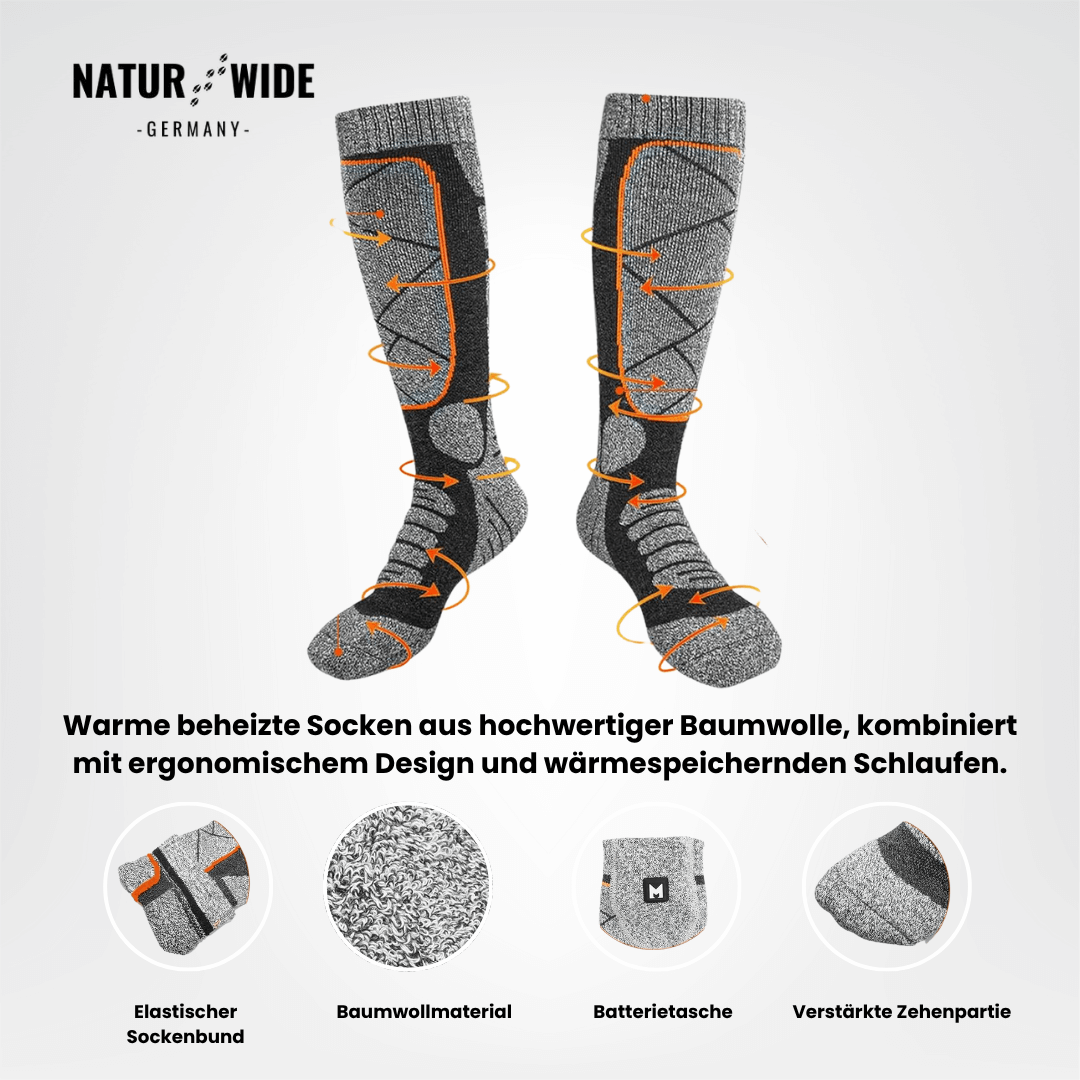 Beheizte Socken – Perfekt für Ski, Outdoor & Winter
