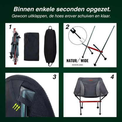 Naturwide Opvouwbare Stoel Pro – Comfortabel en draagbaar