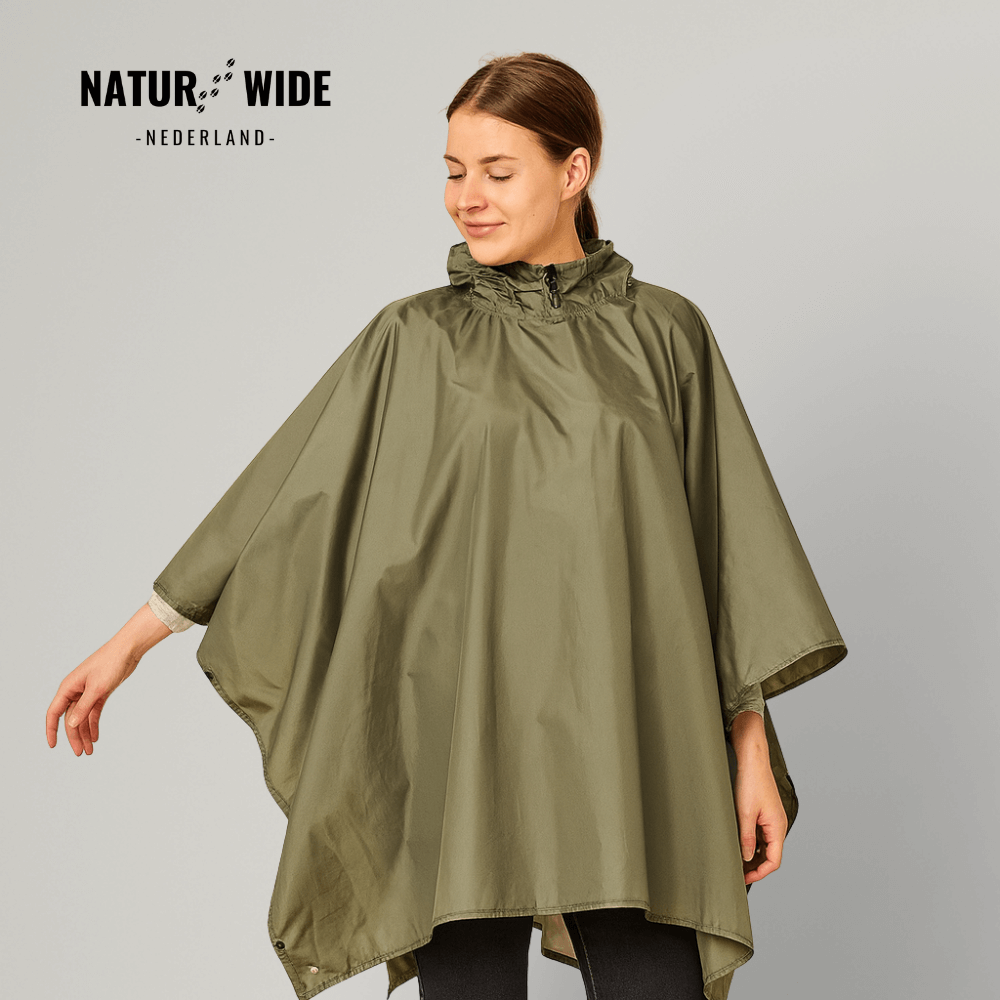 3-in-1 waterdichte regenponcho – Tentzeil & Grondzeil