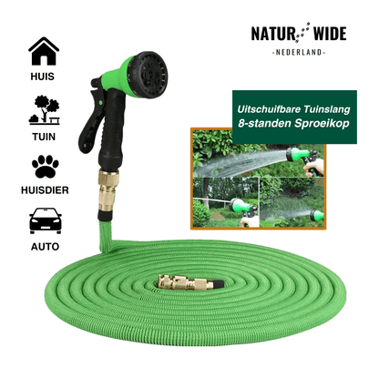 AquaFlex Pro – Flexibele Tuinslang met 7 Sproeifuncties