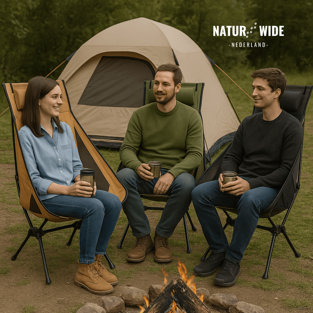 Naturwide Opvouwbare Campingstoel – Draagbaar & Comfortabel