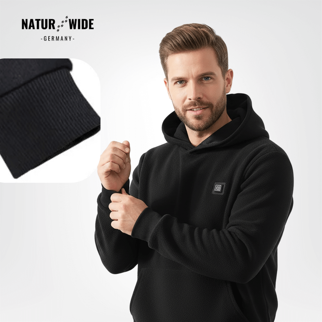 USB Beheizter Hoodie – Unisex Hoodie mit Reißverschluss