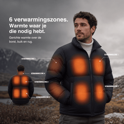 Verwarmde winterjas – 6 verwarmingszones, waterdicht en extra warm voor dames en heren.