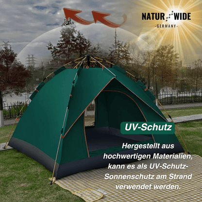 Naturwide Outdoor Zelt - Automatischer Aufbau in 3 Sekunden