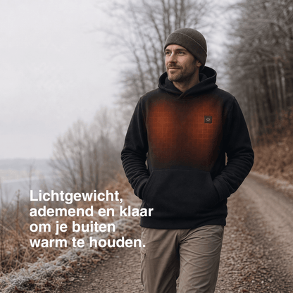 USB-verwarmde hoodie – Unisex hoodie met ritssluiting
