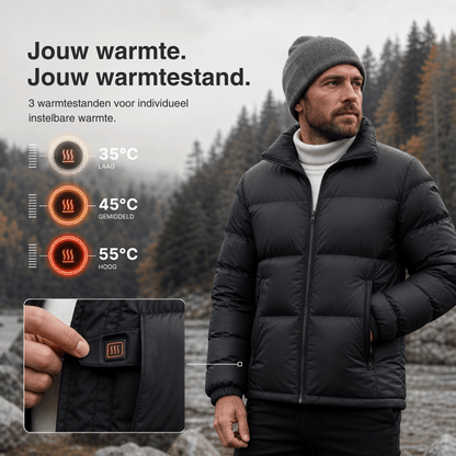 Verwarmde winterjas – 6 verwarmingszones, waterdicht en extra warm voor dames en heren.