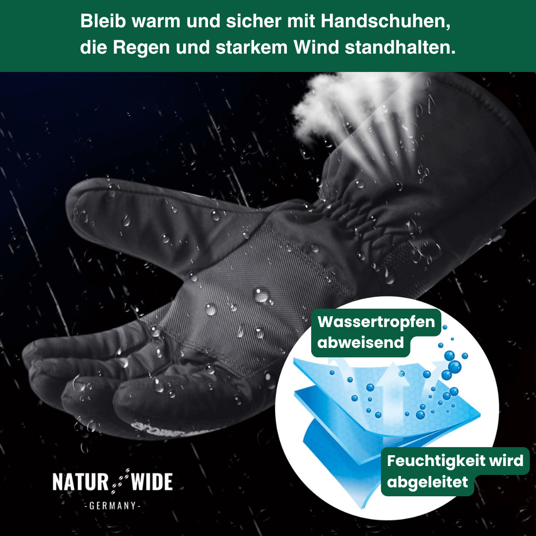 Beheizte Handschuhe – 3 Heizstufen, wasserdicht & winddicht
