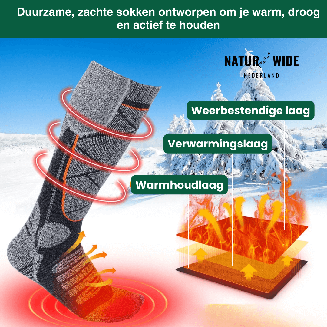 Warme sokken – perfect voor skiën, buitenactiviteiten en de winter.