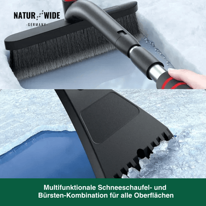 Teleskop Schneeschaufel & Eiskratzer – 2-in-1 Schneebürste