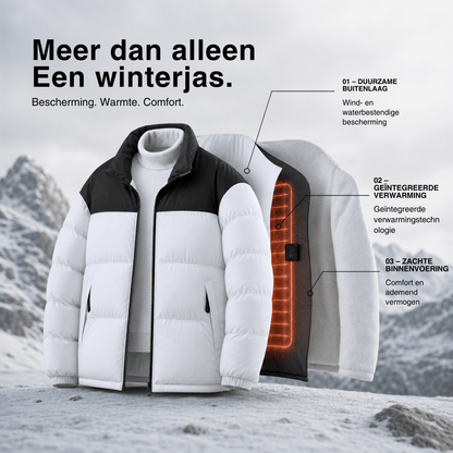 Verwarmde winterjas – 6 verwarmingszones, waterdicht en extra warm voor dames en heren.