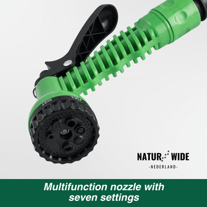 AquaFlex Pro – Flexibele Tuinslang met 7 Sproeifuncties
