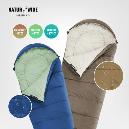 Naturwide Mumienschlafsack - Ultraleicht & Warm für Outdoor, Camping & Winter