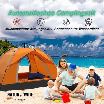 Naturwide Outdoor Zelt - Automatischer Aufbau in 3 Sekunden