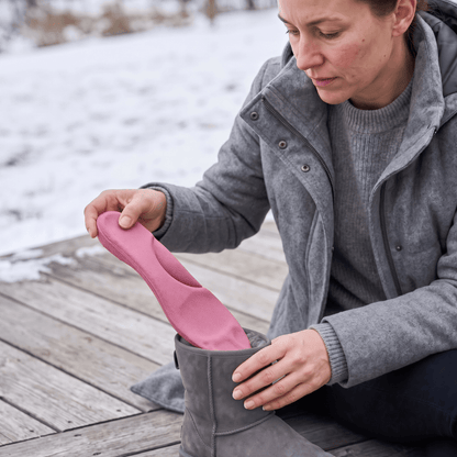 Zelfverwarmende thermo-inlegzolen voor de winter – traagschuim, bont en extra warm