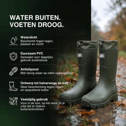 Waterdichte Outdoor Regenlaarzen Unisex - Antislip & Duurzaam PVC