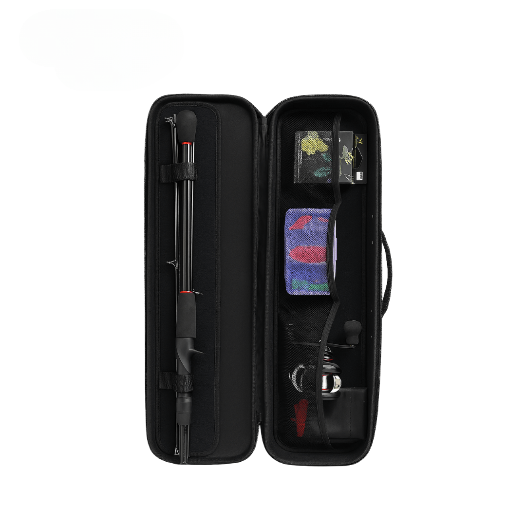 5-teiliges Angelset – Teleskoprute & Baitcaster-Rolle für Karpfen & Raubfische