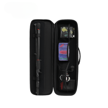 5-teiliges Angelset – Teleskoprute & Baitcaster-Rolle für Karpfen & Raubfische