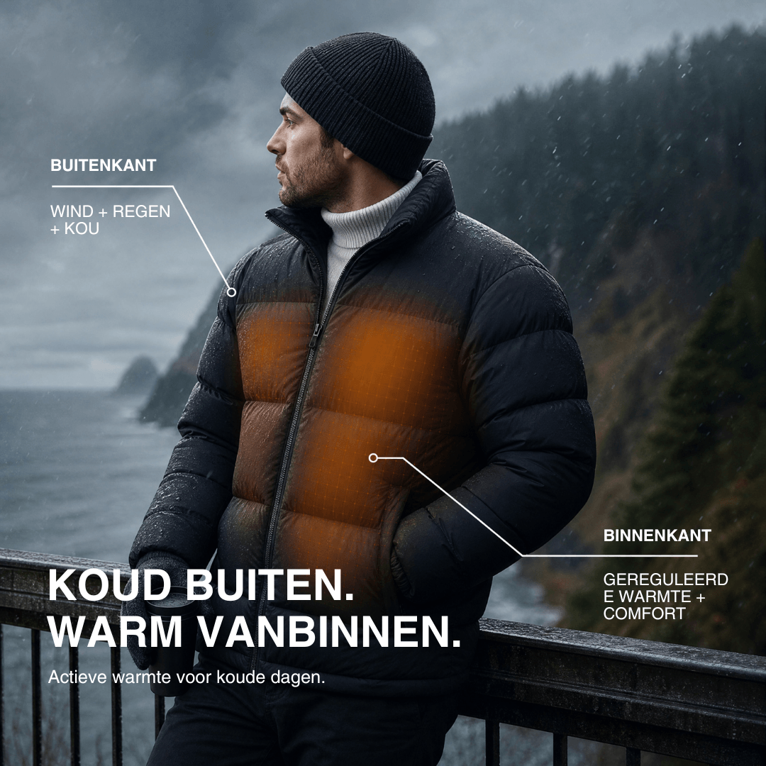 Verwarmde winterjas – 6 verwarmingszones, waterdicht en extra warm voor dames en heren.