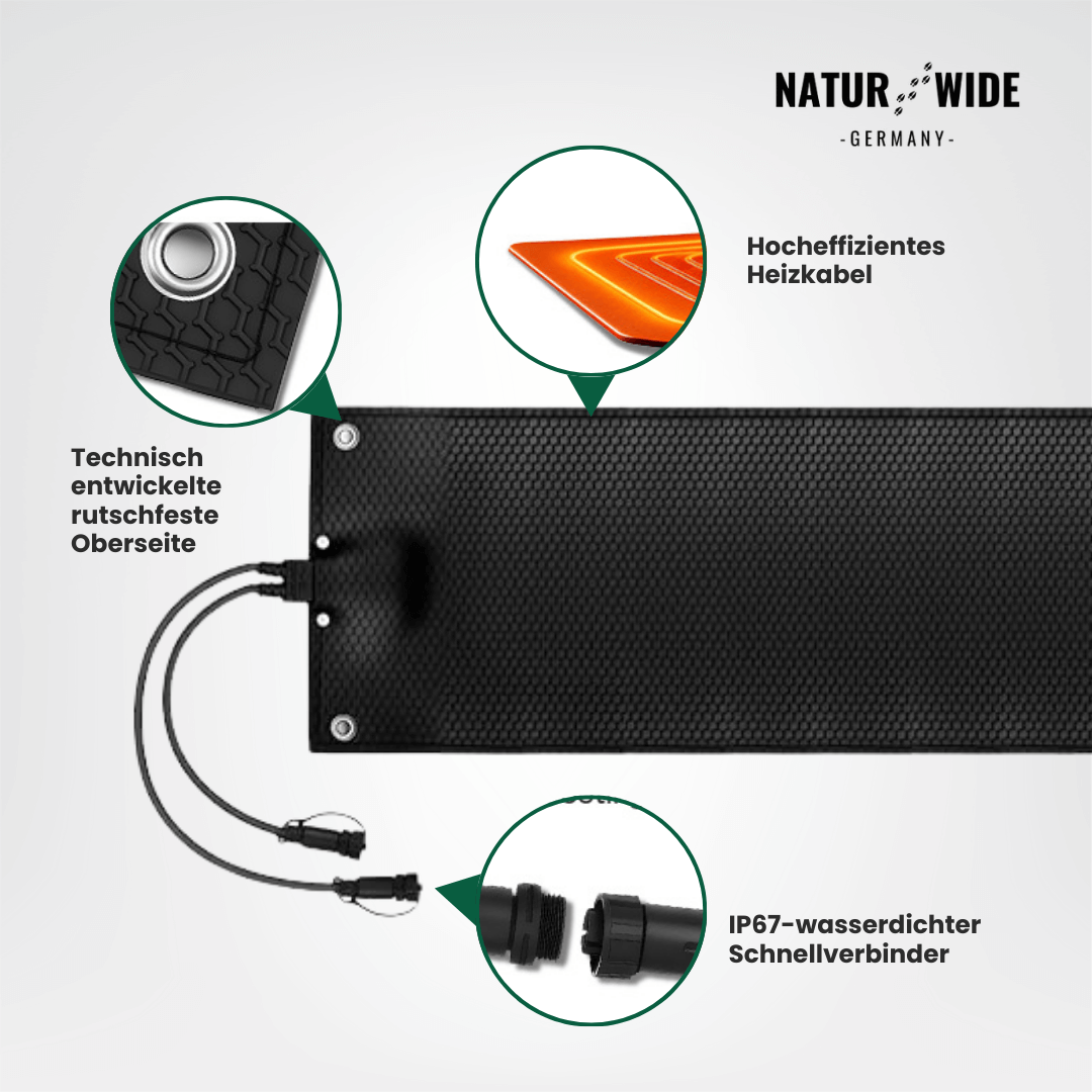 Beheizbare Schneeschmelzmatte – Anti-Rutsch Heizmatte