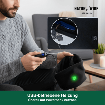 USB Beheizter Nackenwärmer – Elektrischer Schal 3 Heizstufen