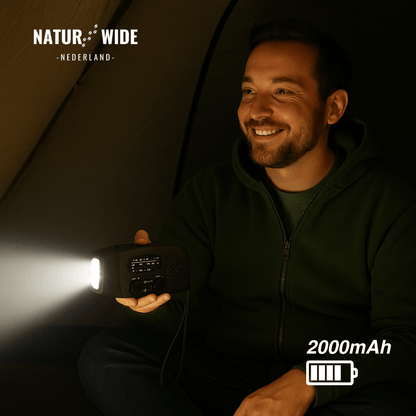 Alles-in-één noodradio – zonne-energie, dynamo en powerbank
