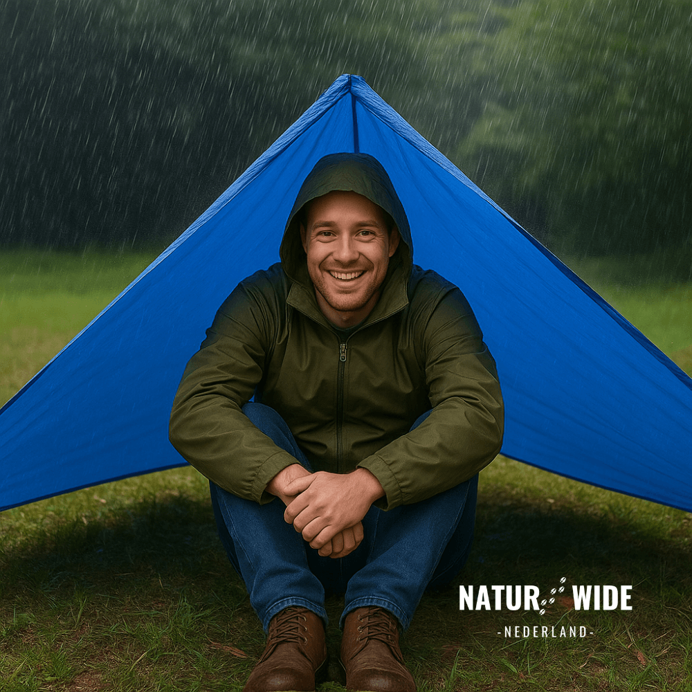 3-in-1 waterdichte regenponcho – Tentzeil & Grondzeil
