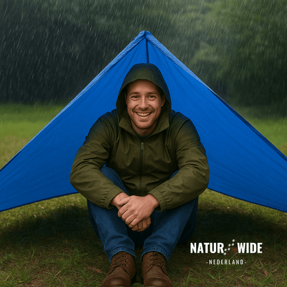 3-in-1 waterdichte regenponcho – Tentzeil & Grondzeil