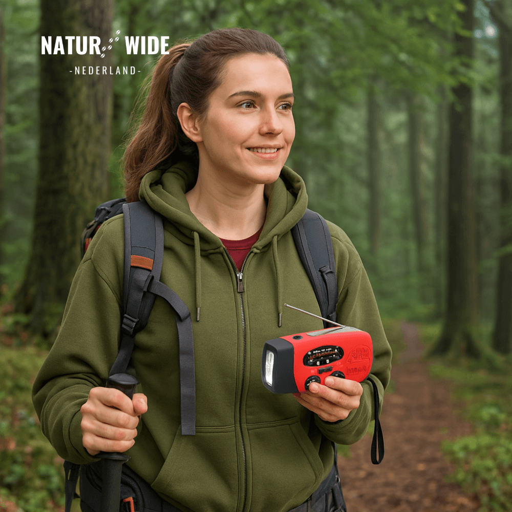 Alles-in-één noodradio – zonne-energie, dynamo en powerbank