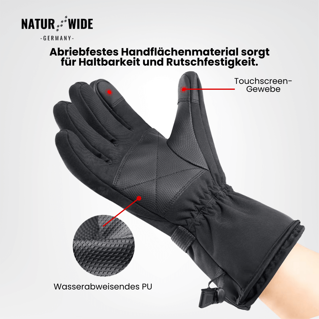 Beheizte Handschuhe – 3 Heizstufen, wasserdicht & winddicht