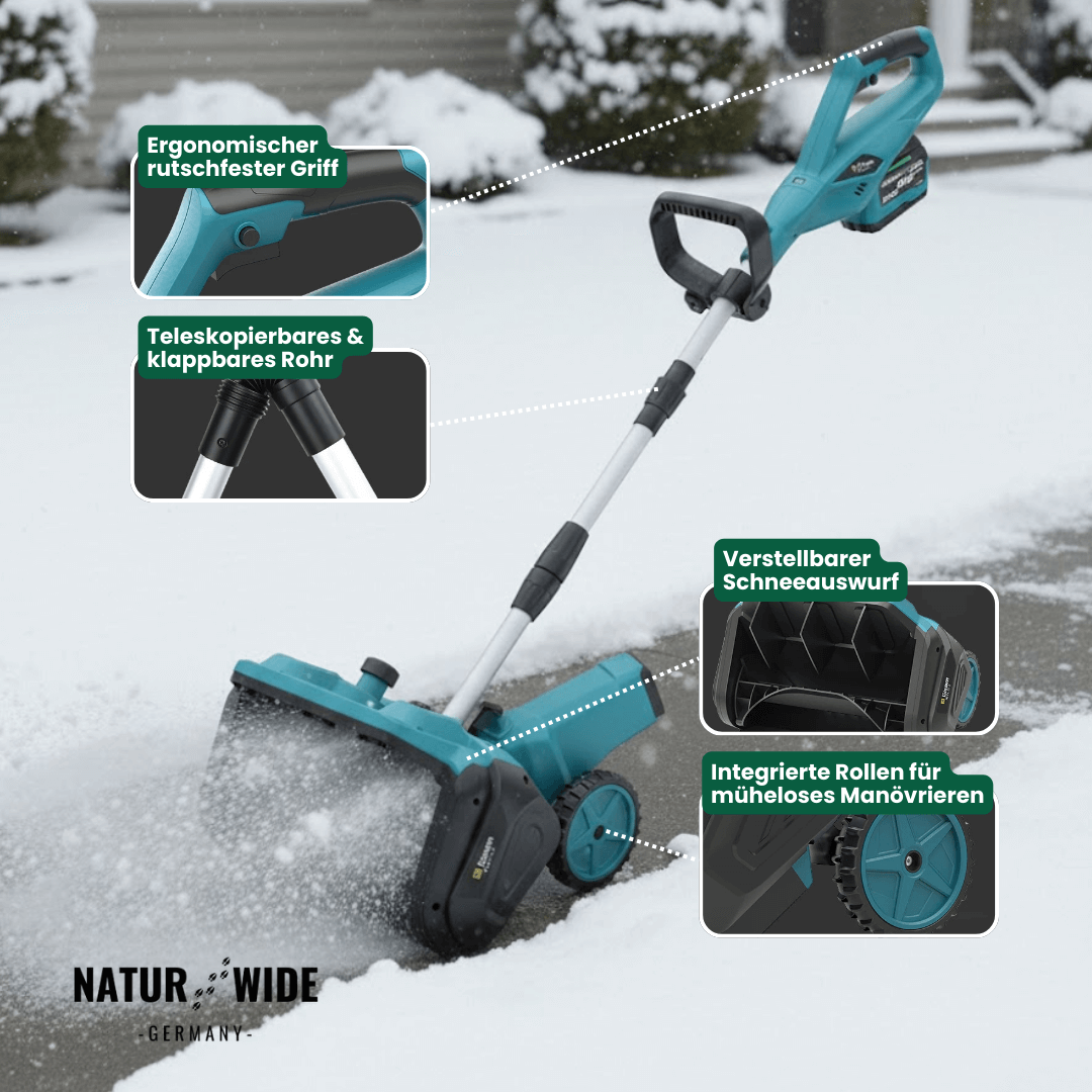 Akku Schneefräse 3500W – Bürstenloser Schneeschieber