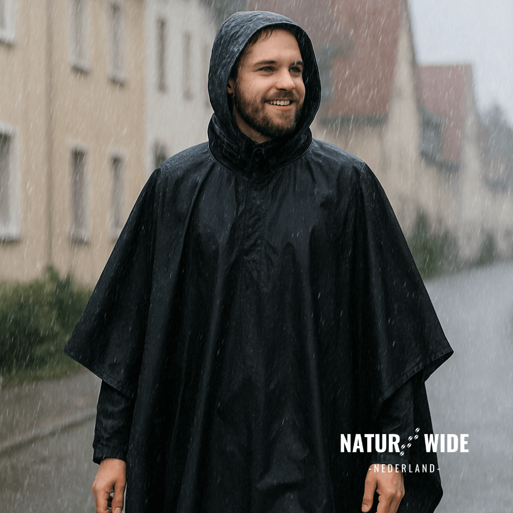 3-in-1 waterdichte regenponcho – Tentzeil & Grondzeil