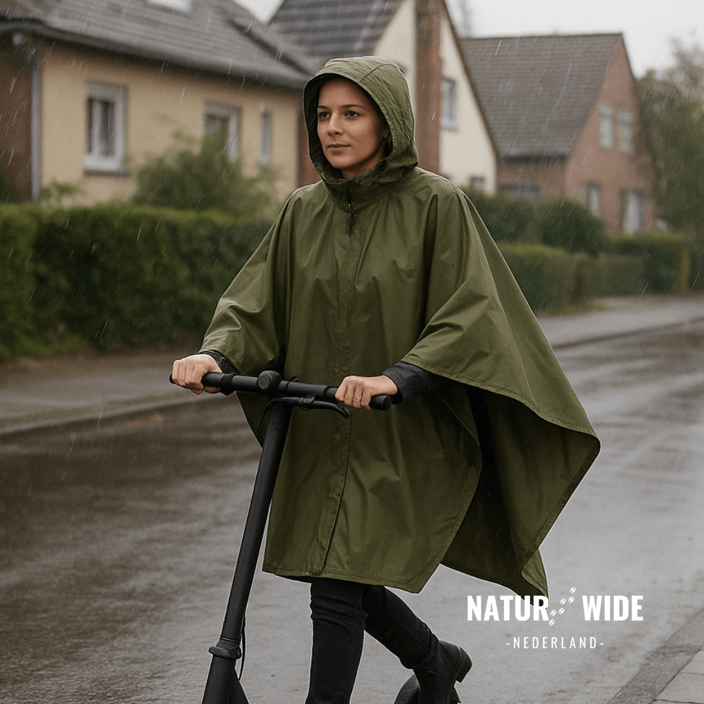 3-in-1 waterdichte regenponcho – Tentzeil & Grondzeil